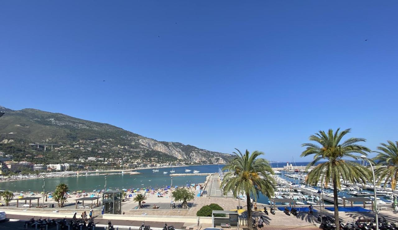 Sablettes Beach-plage-vue Mer-centre * Menton